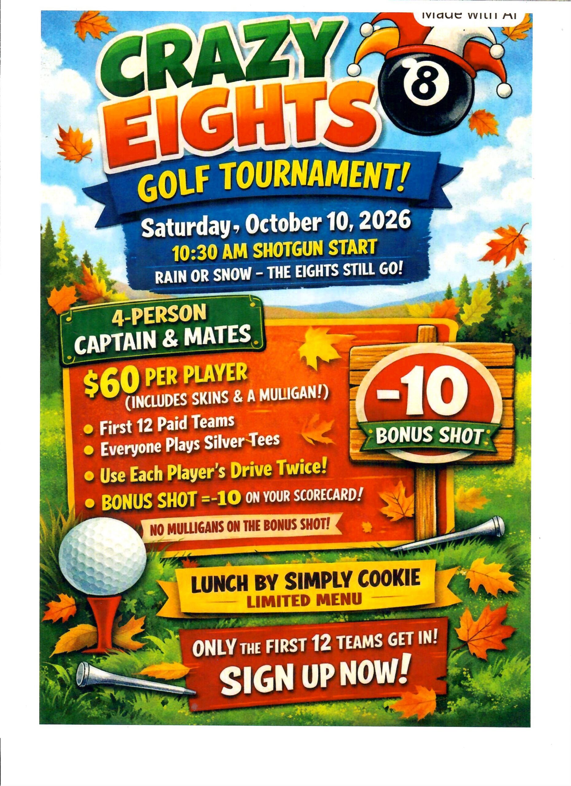 Wells Golf 2026 Crazy 8 scramble