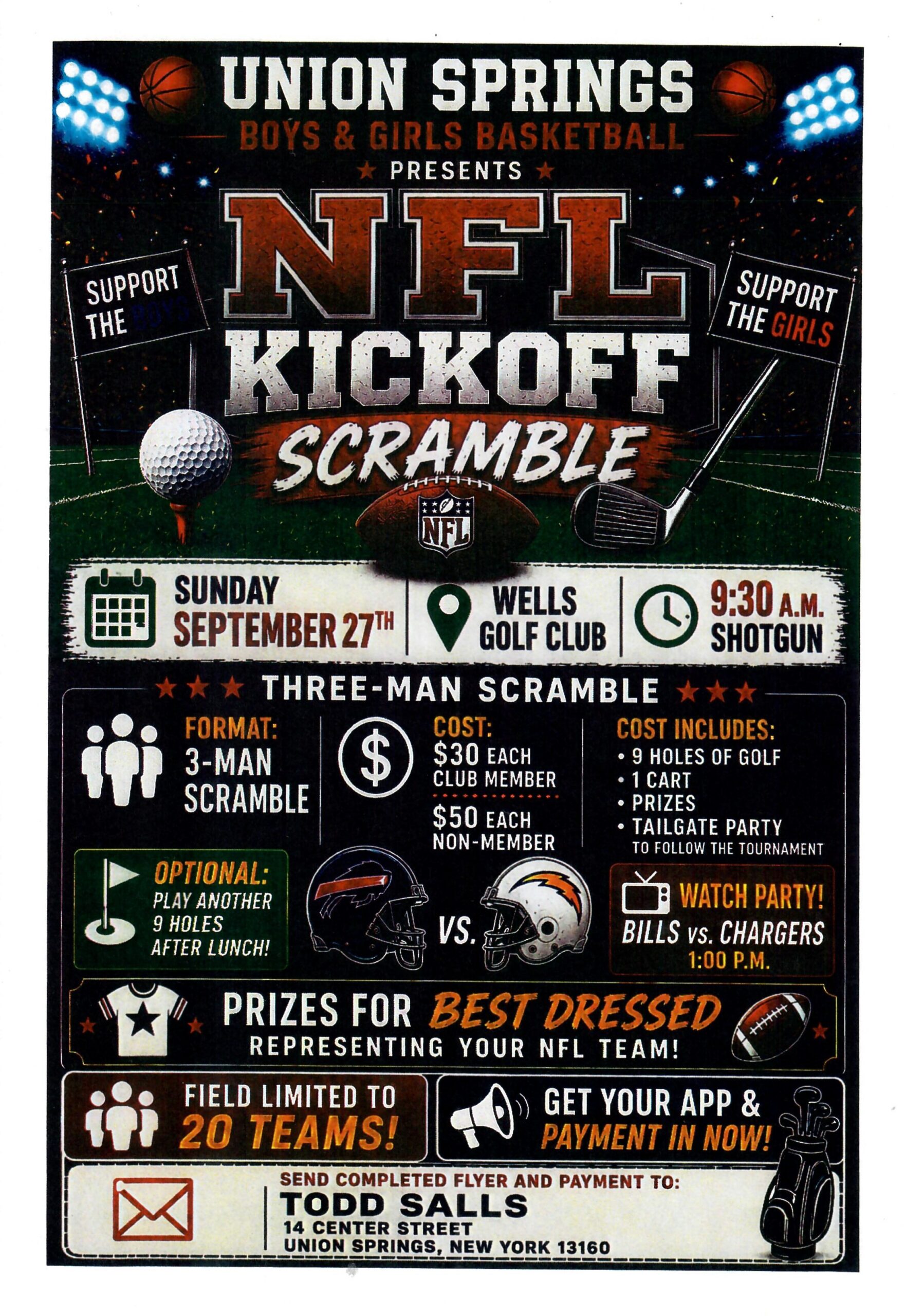 Wells Golf 2026 Tournament NFL scramble